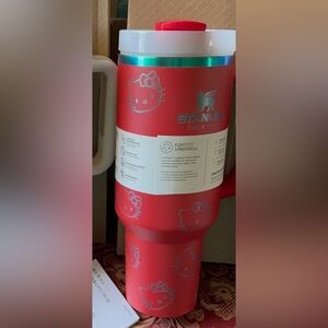 Stanley Red and Gray Tumblers with Handles